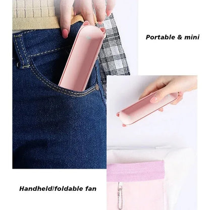 Handheld Folding Electric Fan, USB Desktop Fan, Mobile Phone Power Bank, Mini Portable Small Fan