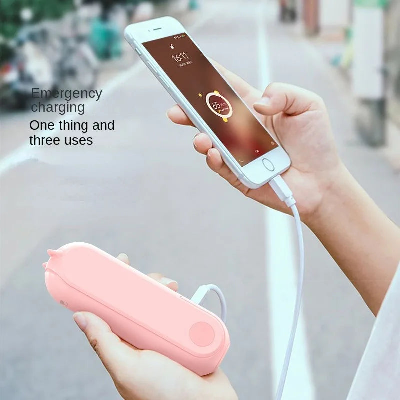 Handheld Folding Electric Fan, USB Desktop Fan, Mobile Phone Power Bank, Mini Portable Small Fan