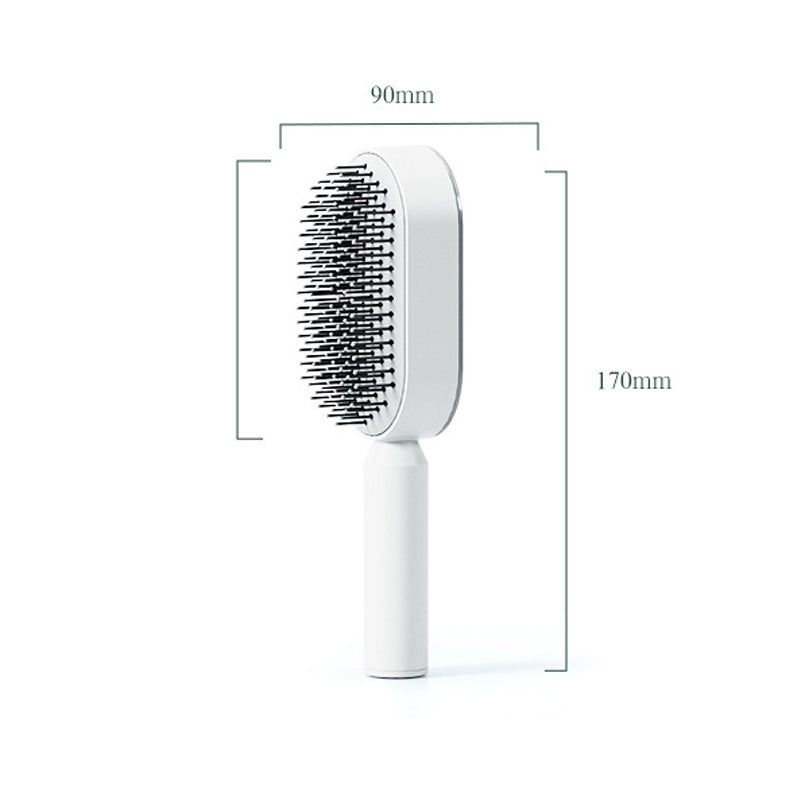 Self Cleaning Hair Brush for Women Massage Scalp Promote Blood Circulation anti Hair Loss 3D Hair Growth Comb Hairbrush Self-Cleaning Hair Brush 3D Air Cushion Massager Brush Airbag Massage Comb B